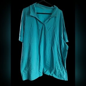 Catherines Turquoise Short Sleeve Top